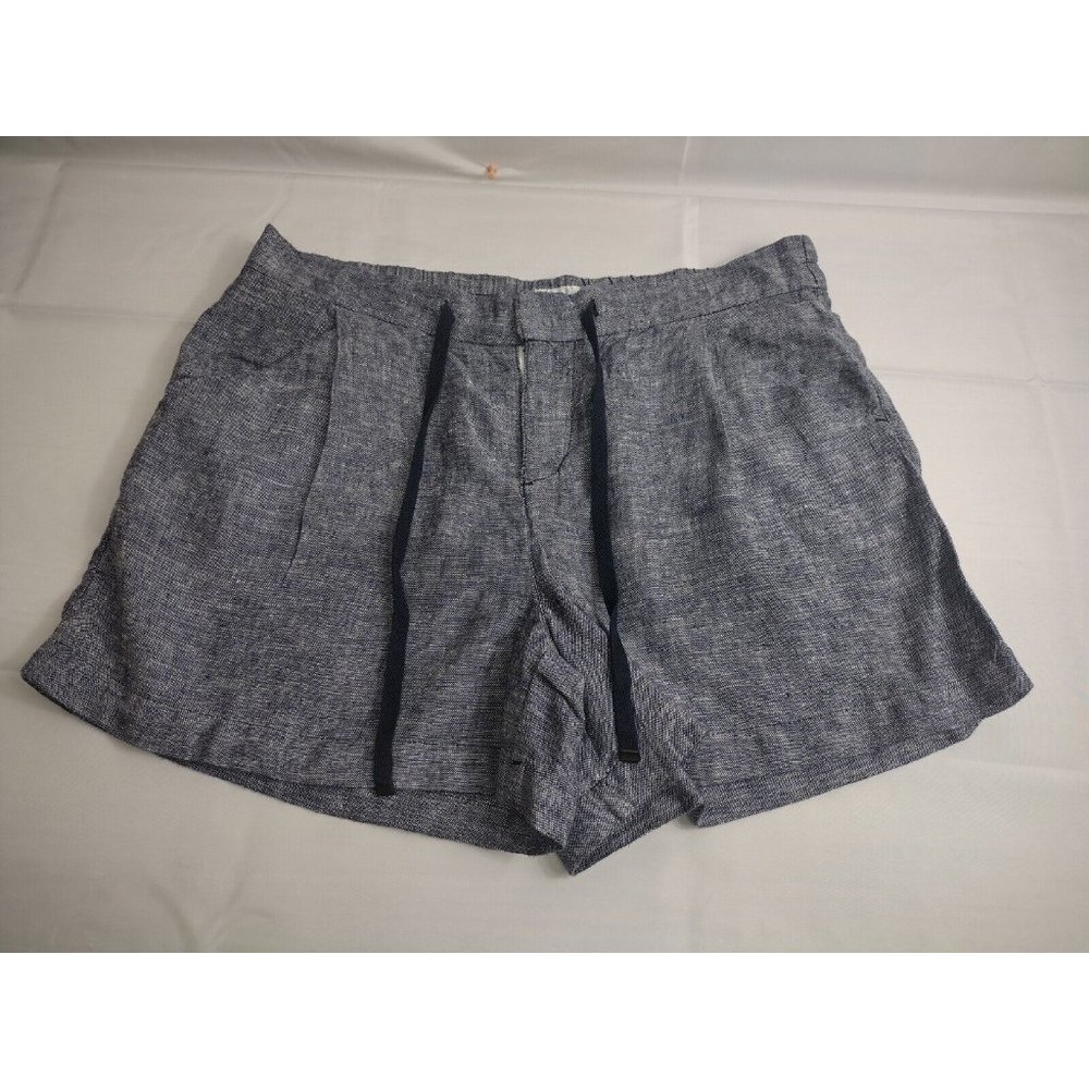 Old Navy Womens Blue Mid Rise Linen Shorts Size10